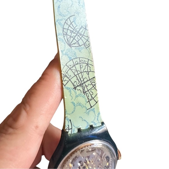 Vintage Swatch 1992 Blue Mappamondo Automatic Watch - Picture 6 of 10